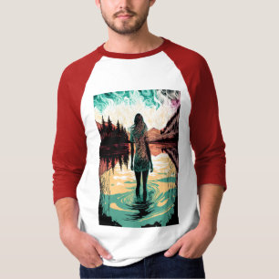 Woman in a Lake Psychedelic Shirt Trippy 4