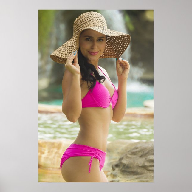 Woman In A Pink Bikini Poster (Front)