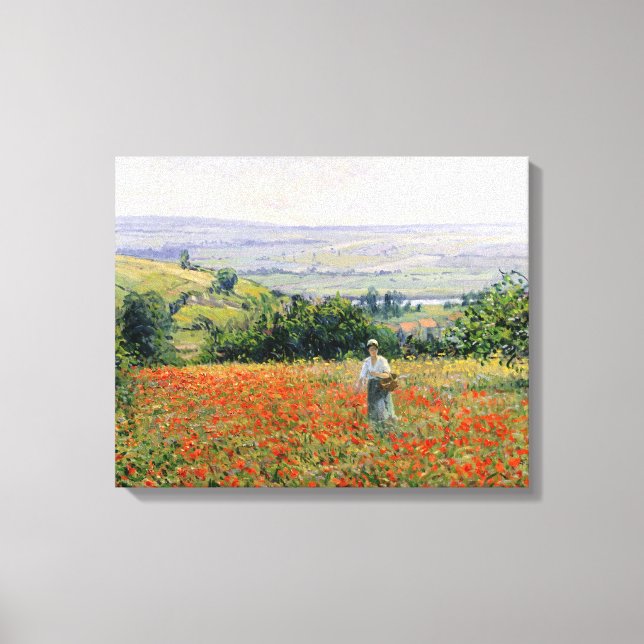 Woman in a Poppy Field Canvas Print (Front)