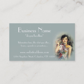 Woman in an Asian Dress Business Cards