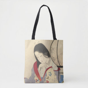 Woman in an Interior by a Lamp   1890-1908 Tote Bag