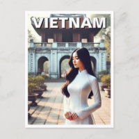 Woman in Ao Dai Vietnam Travel