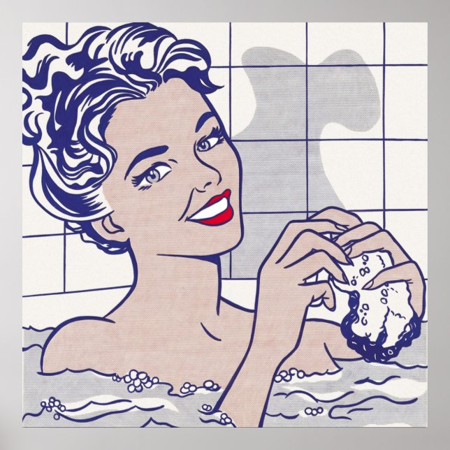 Woman in Bath by Roy Lichtenstein Poster (Front)
