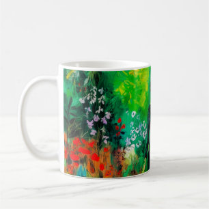Woman in Beautiful Green Meadow Coffee Mug