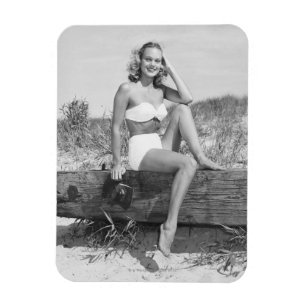 Woman in Bikini Magnet