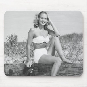 Woman in Bikini Mouse Mat