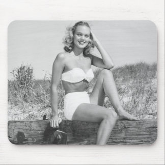 Woman in Bikini Mouse Mat