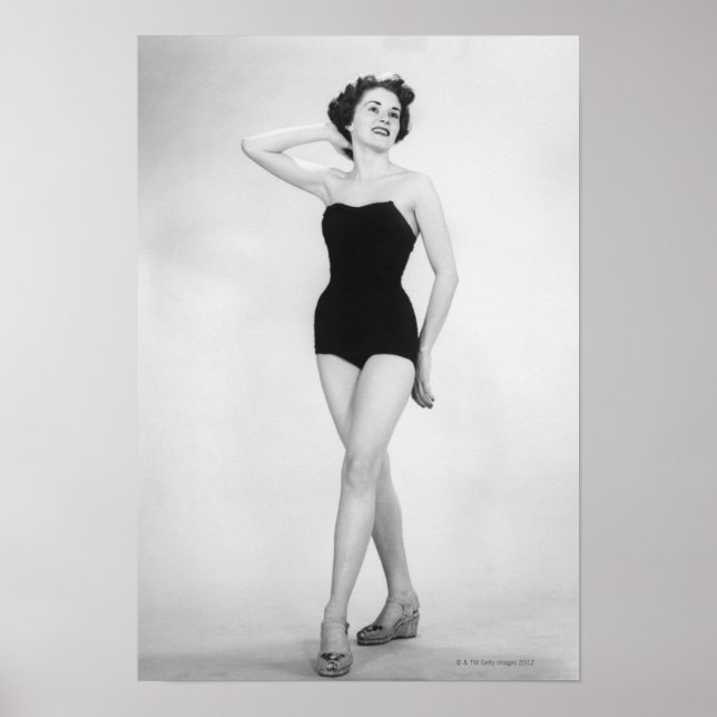 Woman in Black Corset Poster (Front)