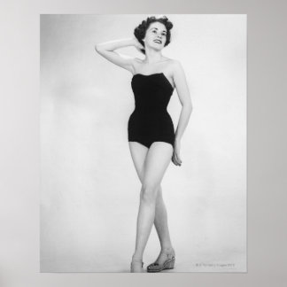 Woman in Black Corset Poster