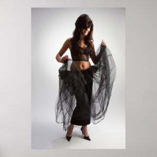 Woman in black poster