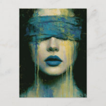 Woman in Blue Blindfold