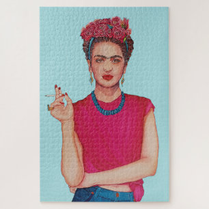Woman in Blue Jeans Oil painting   Jigsaw Puzzle