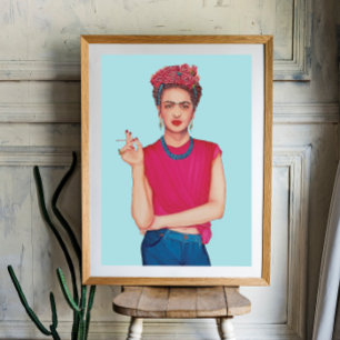 Woman in Blue Jeans Oil painting   Photo Print