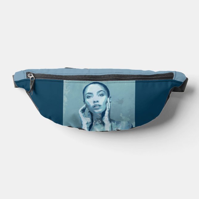"Woman in Blue" Premium Canvas Bum Bags (Lay Down)