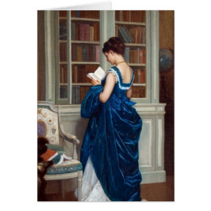 Woman in Blue, reading a Book