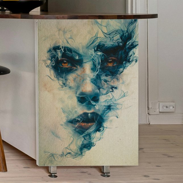 Woman in Blue Smoke Decoupage Tissue Paper (Creator Uploaded)