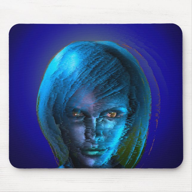 Woman in blues mouse mat (Front)