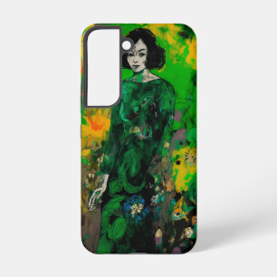 woman in colourful field  samsung galaxy case