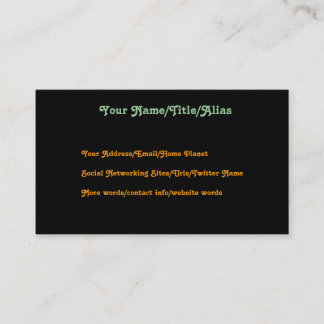 Woman In Dream Business Card
