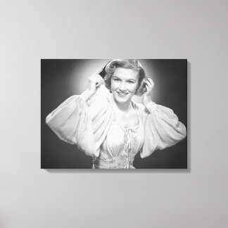 Woman in Dress 2 Canvas Print