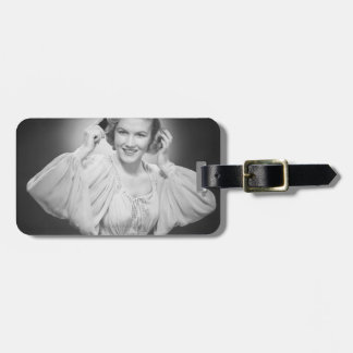 Woman in Dress 2 Luggage Tag