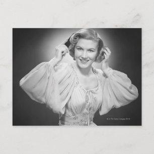 Woman in Dress 2 Postcard