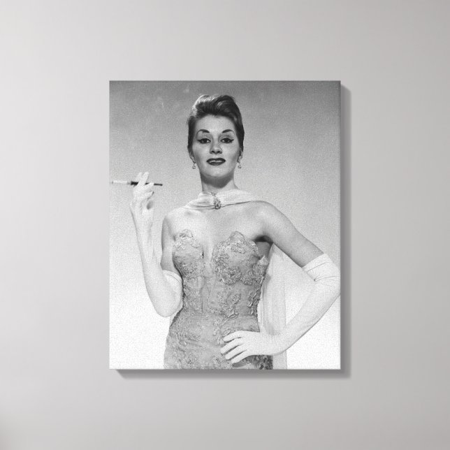 Woman in Dress Canvas Print (Front)