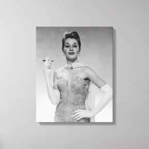 Woman in Dress Canvas Print