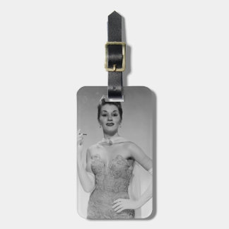 Woman in Dress Luggage Tag