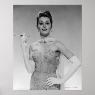 Woman in Dress Poster