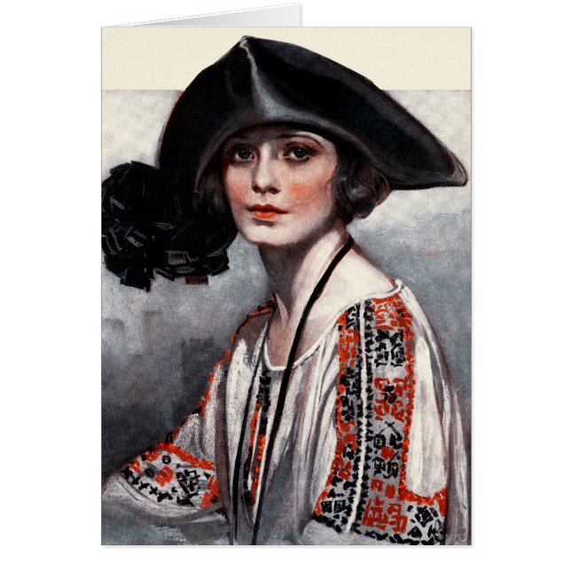 Woman in Embroidered Blouse (Front)