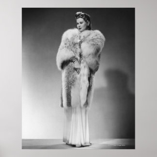 Woman in Evening Gown 2 Poster
