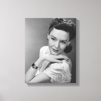 Woman in Evening Gown Canvas Print