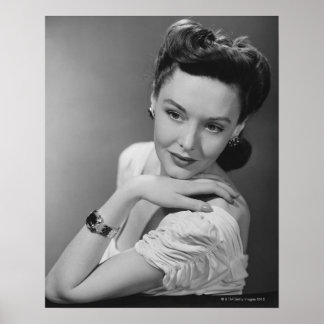 Woman in Evening Gown Poster