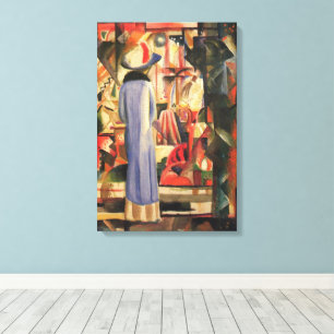 Woman in Front of a Shop Window by August Macke Canvas Print