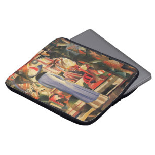 Woman in Front of a Shop Window by August Macke Laptop Sleeve