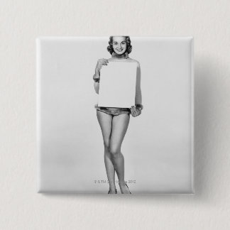 Woman in Fur 15 Cm Square Badge