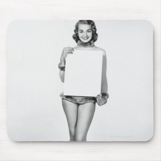 Woman in Fur Mouse Mat (Front)