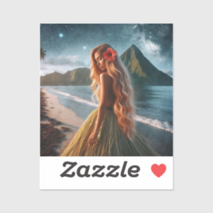 Woman in Grass Skirt