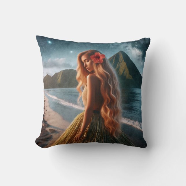 Woman in Grass Skirt Cushion (Front)