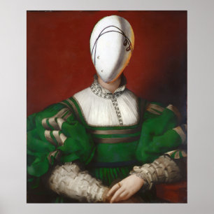 WOMAN IN GREEN DRESS Fashion Theatrical Costume Poster