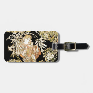Woman in Jasmine Vines Luggage Tag