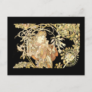 Woman in Jasmine Vines Postcard