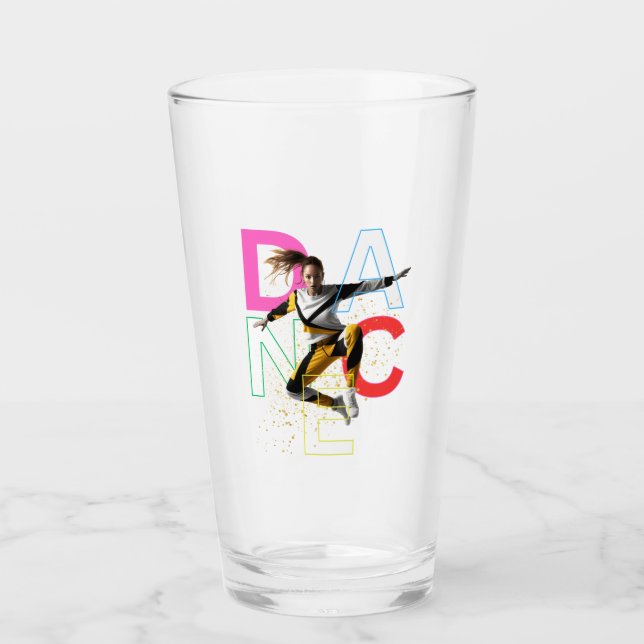 Woman in mid-air dance glass (Front)