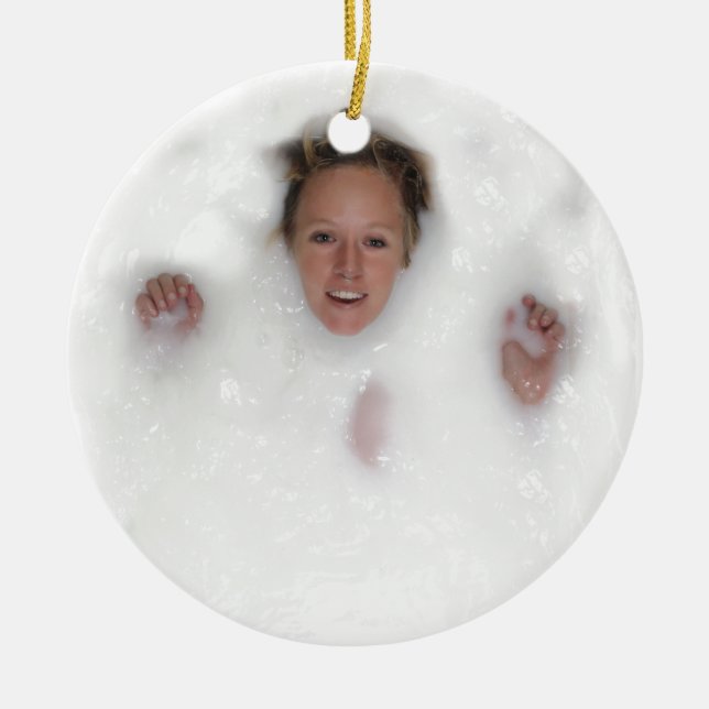 Woman in Milk Ceramic Tree Decoration (Front)