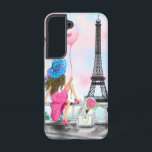 Woman In Paris Eiffel Tower Samsung Galaxy Case<br><div class="desc">Pretty Woman and Pink Balloon - I Love Paris - Eiffel Tower Romantic Drawing - Choose / Add Your Unique Text / Font / Colour - Make Your Special Gift - Resize and move or remove and add elements - Image / text with customisation tool ! - Drawing and Design...</div>