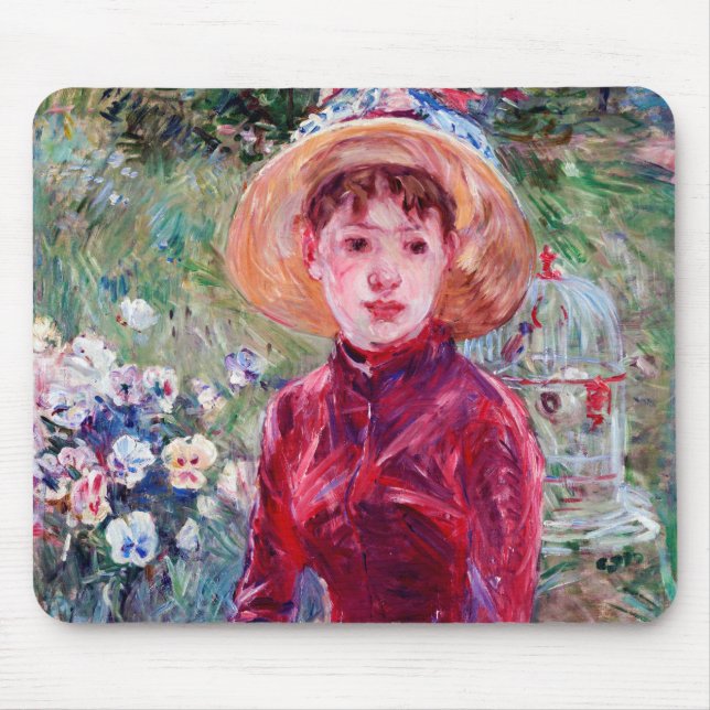 Woman in Red, Berthe Morisot Mouse Mat (Front)