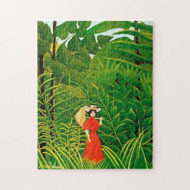 Woman in red in the forest by Henri Rousseau Jigsaw Puzzle (Vertical)