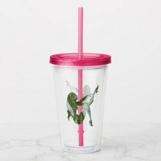Woman In Snake Skin Silhouette Acrylic Tumbler