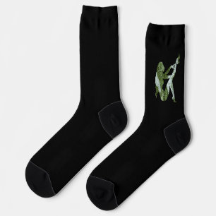 Woman In Snake Skin Silhouette Socks
